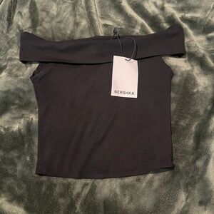 Black Bershka Off the Shoulder Top Size S